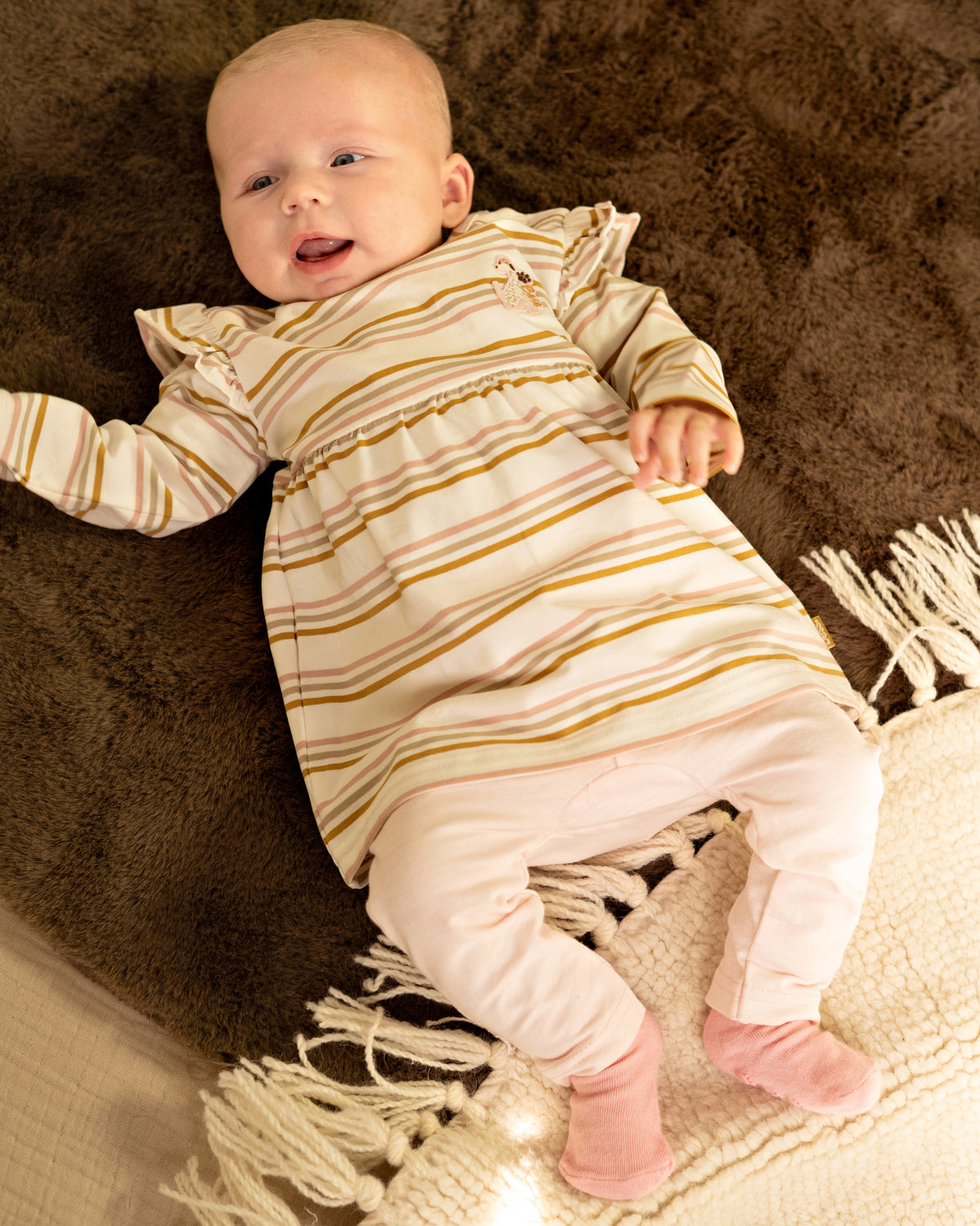 Bess Dress Pink Stripes